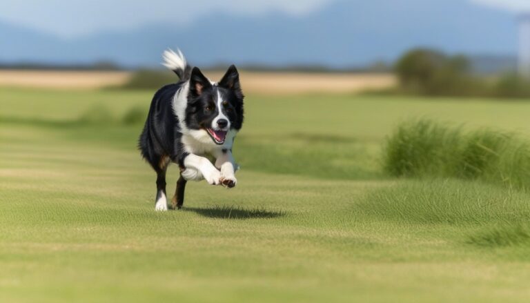 Border Collie en train de courrir