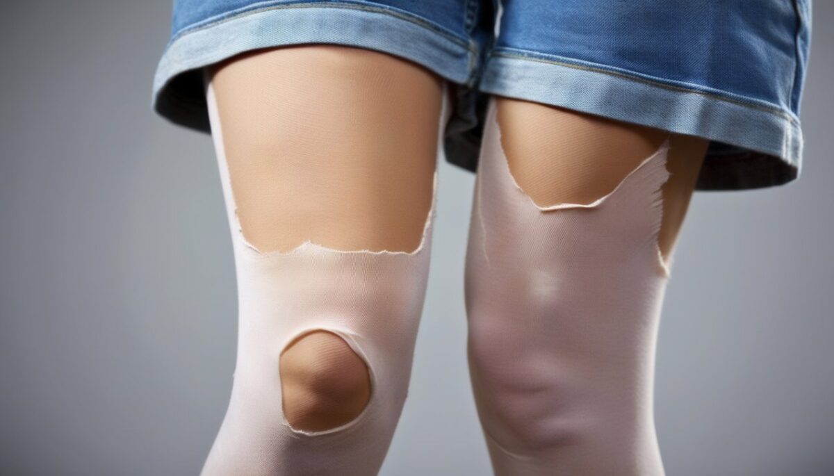 collant déchiré, troué